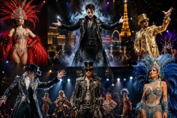 Costumes extravagants et tenues de scène spectaculaires inspirés des grands spectacles de Las Vegas, entre magie, danse et divertiss
